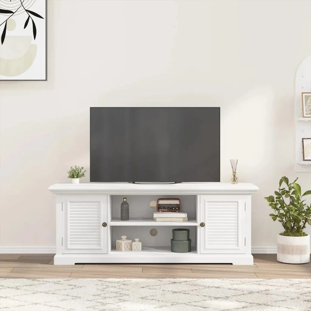 fehér szerelt fa TV-szekrény 110 x 30 x 41 cm