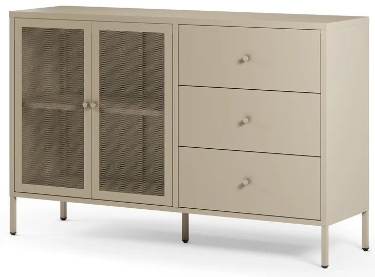 Krémszínű fém komód 140x90x40 cm Fayna – Marckeric