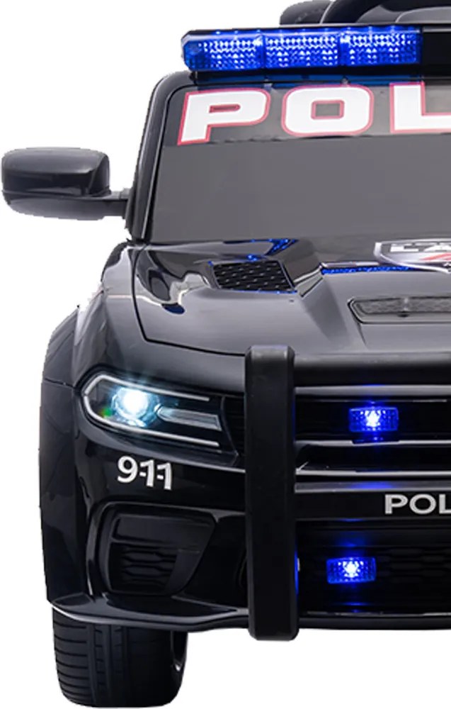 Elektromos Dodge rendőrautó fekete