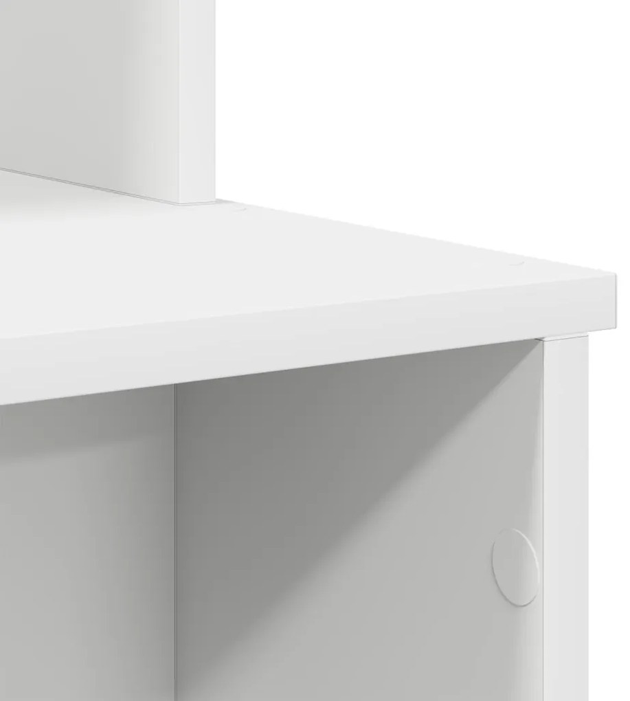 Íróasztal tárolóval Fehér 120.5x44x88.5 cm MDF