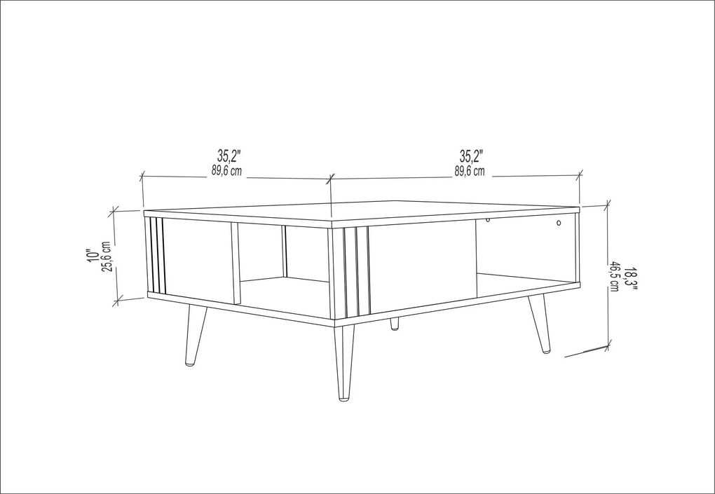Dohányzóasztal Ronas - Walnut
