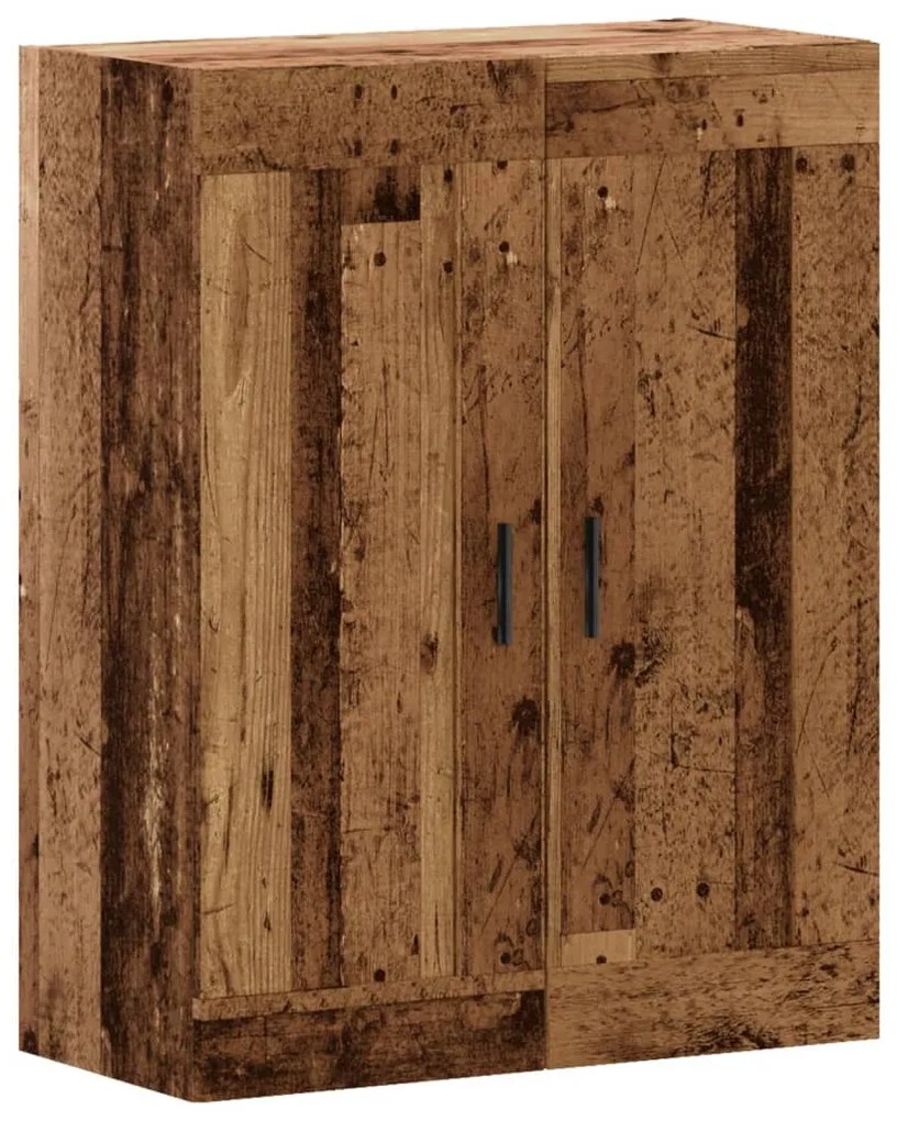antik fa színű szerelt fa fali szekrény 69,5 x 34 x 90 cm