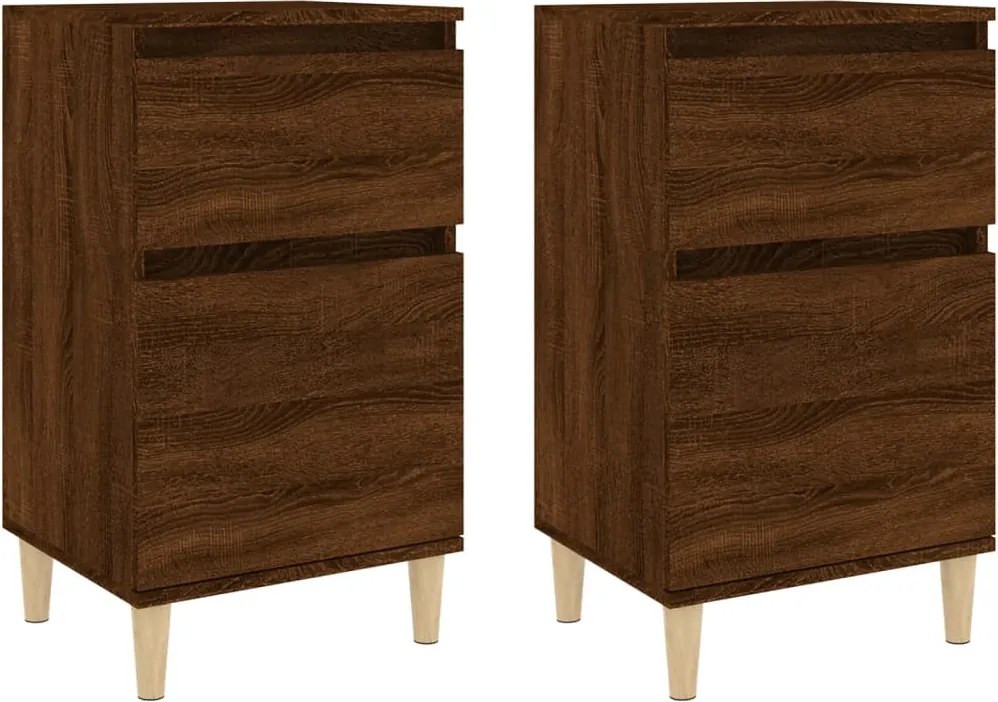 vidaXL 2 db barna tölgyszínű éjjeliszekrény 40 x 35 x 70 cm
