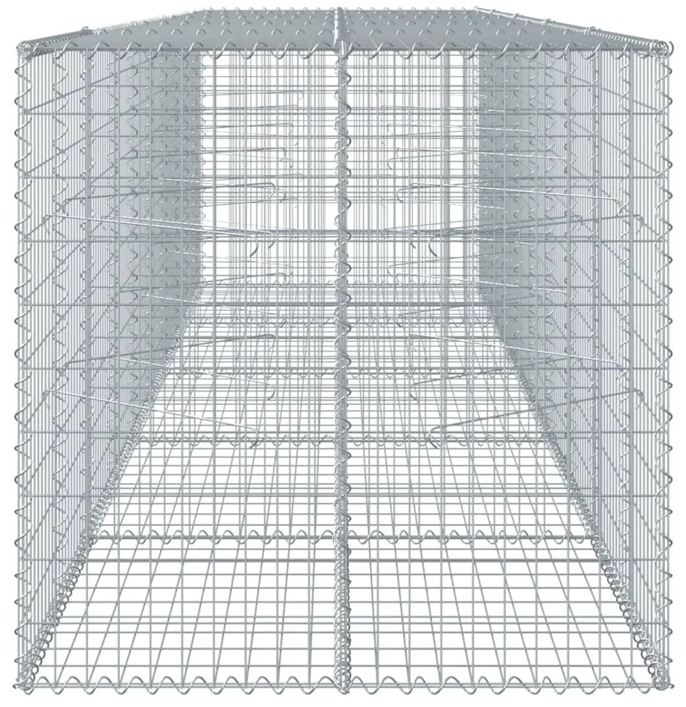horganyzott vas gabion kosár fedéllel 500 x 100 x 100 cm