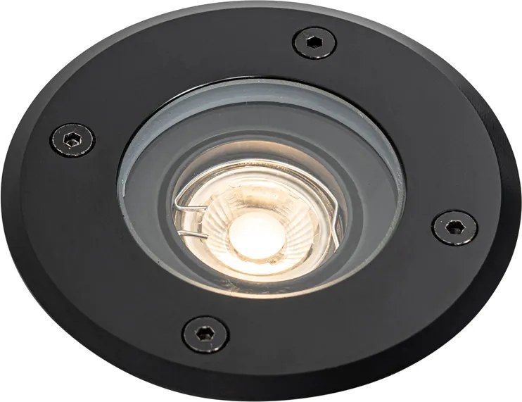 Modern kültéri talajszpot fekete 35 mm állítható IP65 - Delux