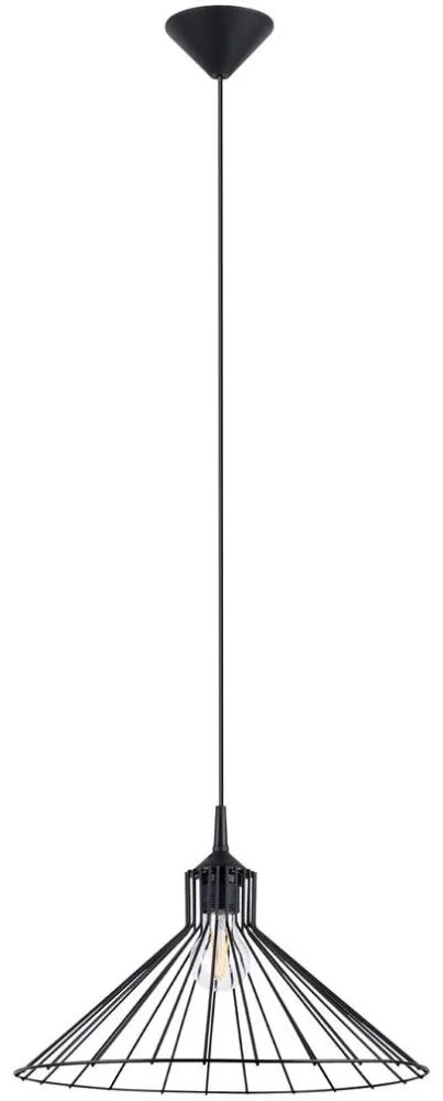 Sollux SL.1186 - Csillár zsinóron EDA 1xE27/15W/230V fekete