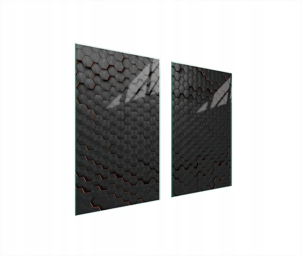 Üveg Tűzhelyvédő Főzőlap 75x52 Fekete Edzett Üveg