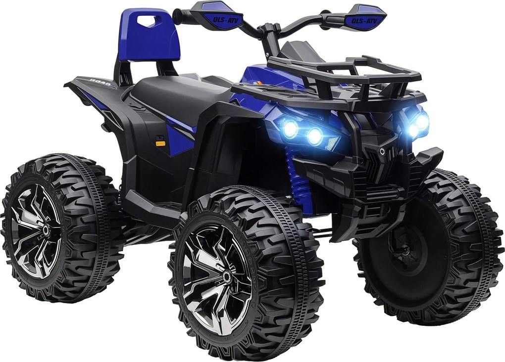 HOMCOM 12V Elektromos Quad Gyerekeknek 3-5 Éveseknek 3-8 km/h, Gyerek Elektromos Autó Zenével, MP3, USB, TF Kártyával, Fényszórókkal és Pedállal, PP-b