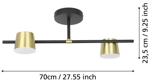 Eglo 39983 - LED Felületre szerelhető csillár ALTAMIRA 2xGU10/4,6W/230V 3000K arany