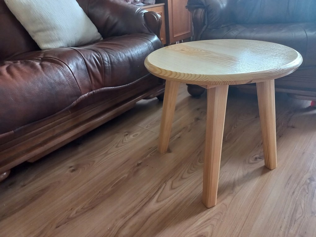 Dohányzóasztal Pw 60cm Dohányzóasztal Fa Pwood Kerek 60cm Fenyő