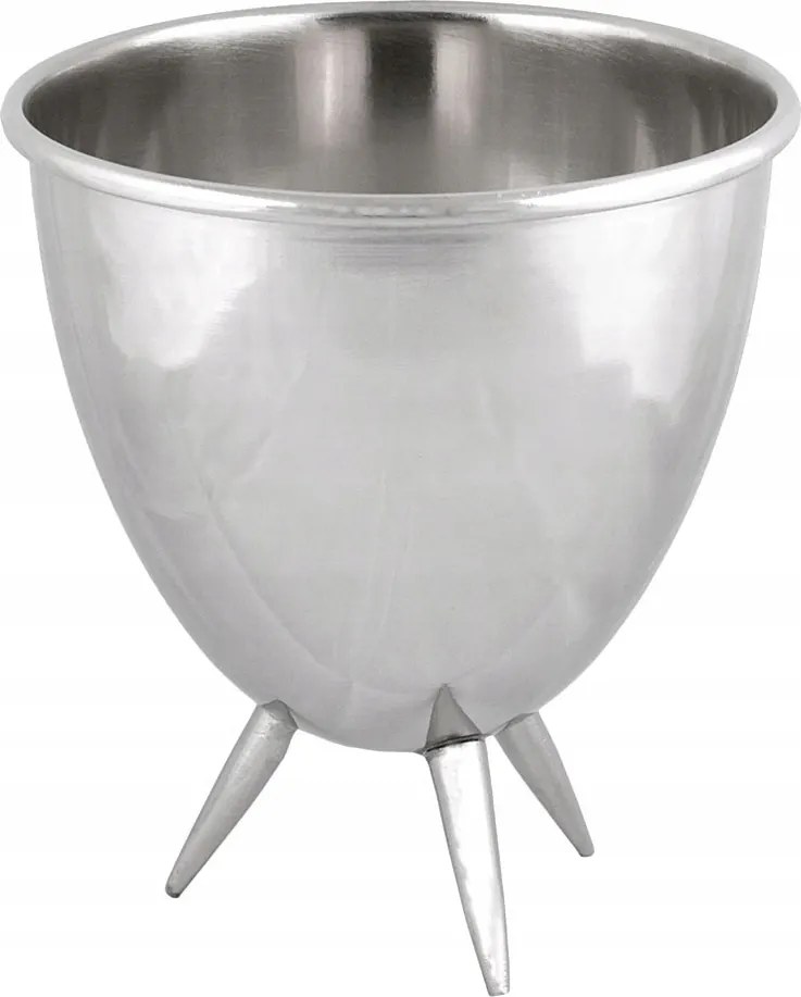 Virágtartó Alumínium Ezüst Lábakkal 23x17cm Állvánnyal 15 25