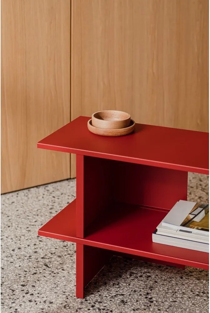 Piros fém polcos állvány 160x57x37 cm Hes – noo.ma