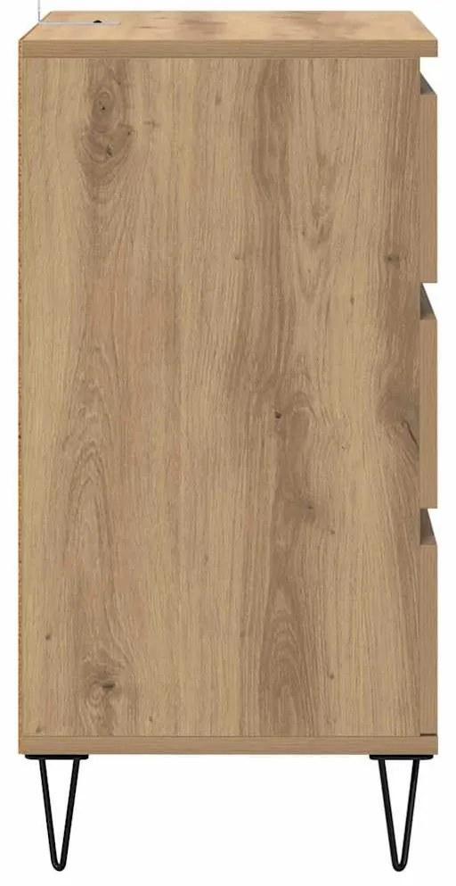 Széf fiókkal Artisan tölgy 40 x 35 x 70 cm Műszaki fa és vas