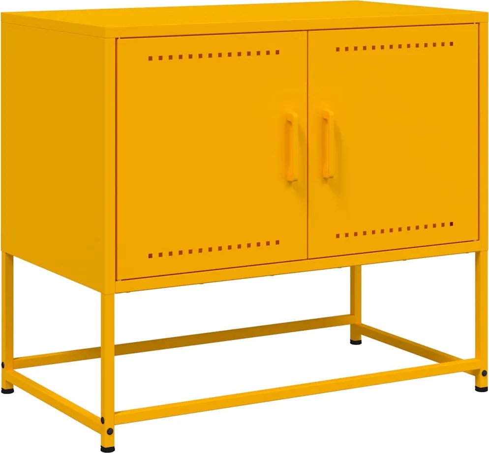 vidaXL mustársárga acél TV-szekrény 68,5x39x60,5 cm