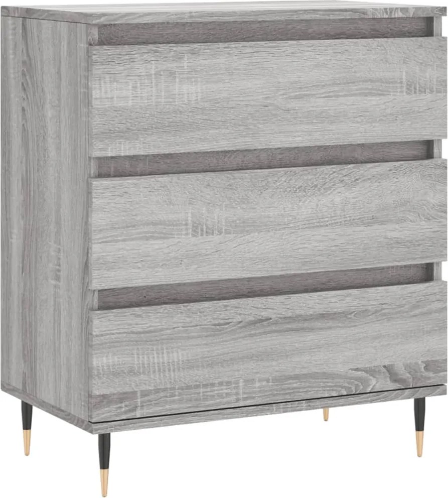 vidaXL szürke sonoma színű szerelt fa tálalószekrény 60 x 35 x 70 cm