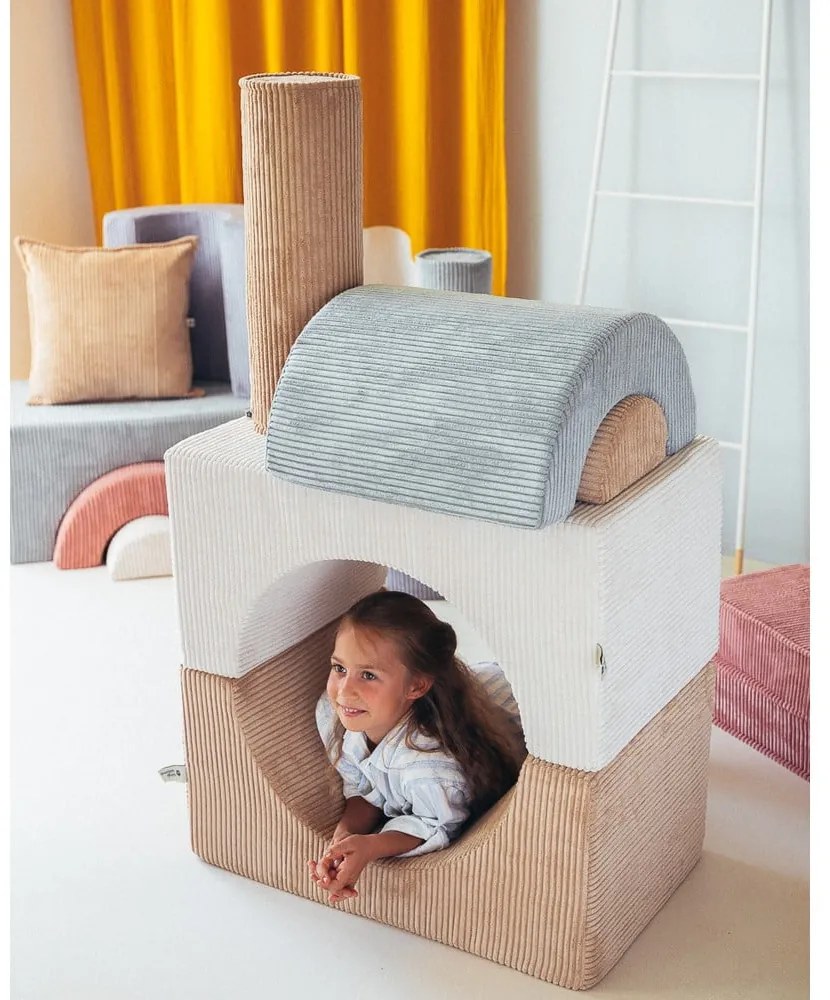 Mentazöld kordbársony habszivacs játszótér 3 db-os magasság 37 cm 75x49 cm Rainbow Montessori – Wigiwama