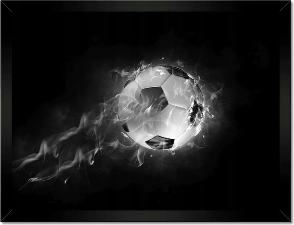 Poszterek keretben 40x30 Futball labda Tűz