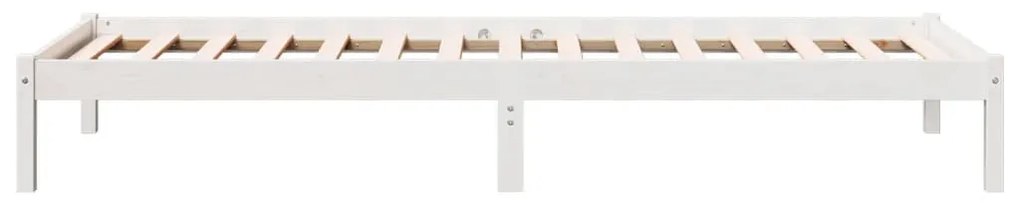 fehér tömör fenyő extra hosszú ágykeret matrac nélkül 90x210 cm
