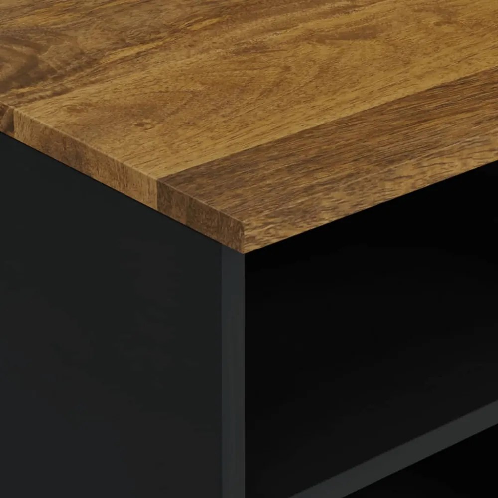 tömör mangófa és szerelt fa TV-szekrény 100 x 33 x 46 cm