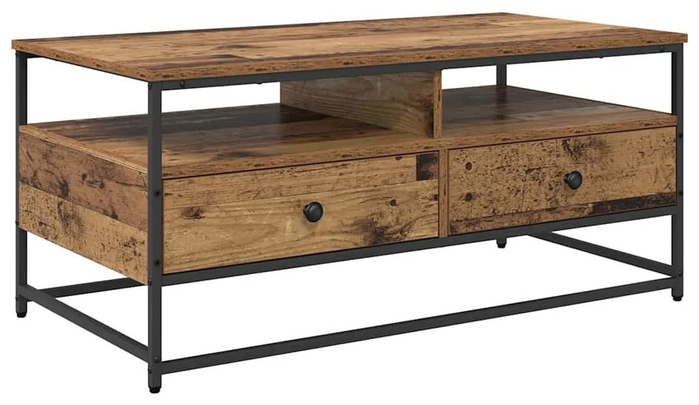 Dohányzóasztal fiókkal Régi fa 100 x 51 x 45 cm Faanyag