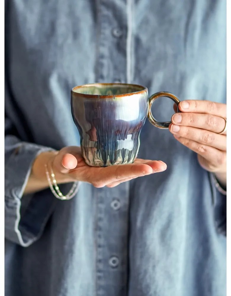 Kék kőedény csésze szett 4 db-os 300 ml Nigel – Bloomingville