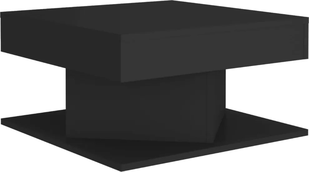 vidaXL fekete szerelt fa dohányzóasztal 57 x 57 x 30 cm