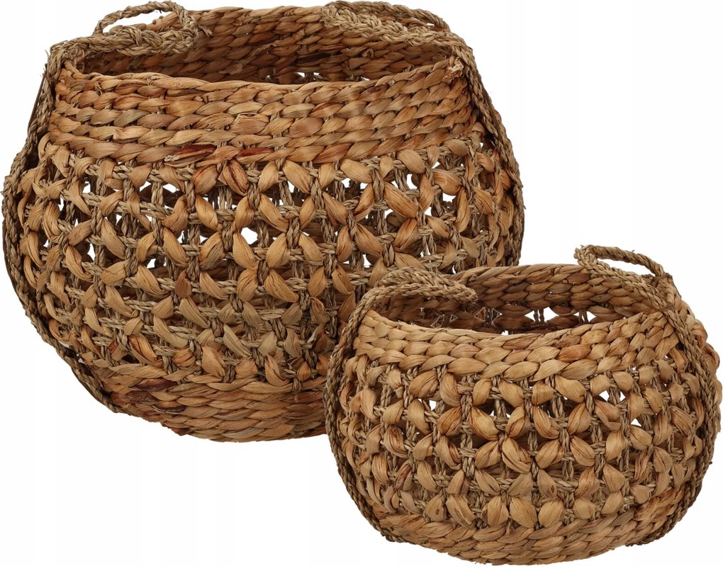 Tároló Kosár Natúr Fonott Tengerifű Kosár 2 Db