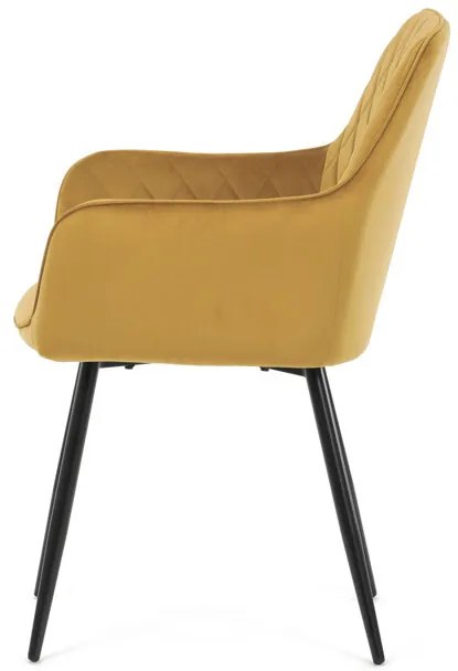 Sárga Bársony Étkezőszék. DCH-215 YEL4