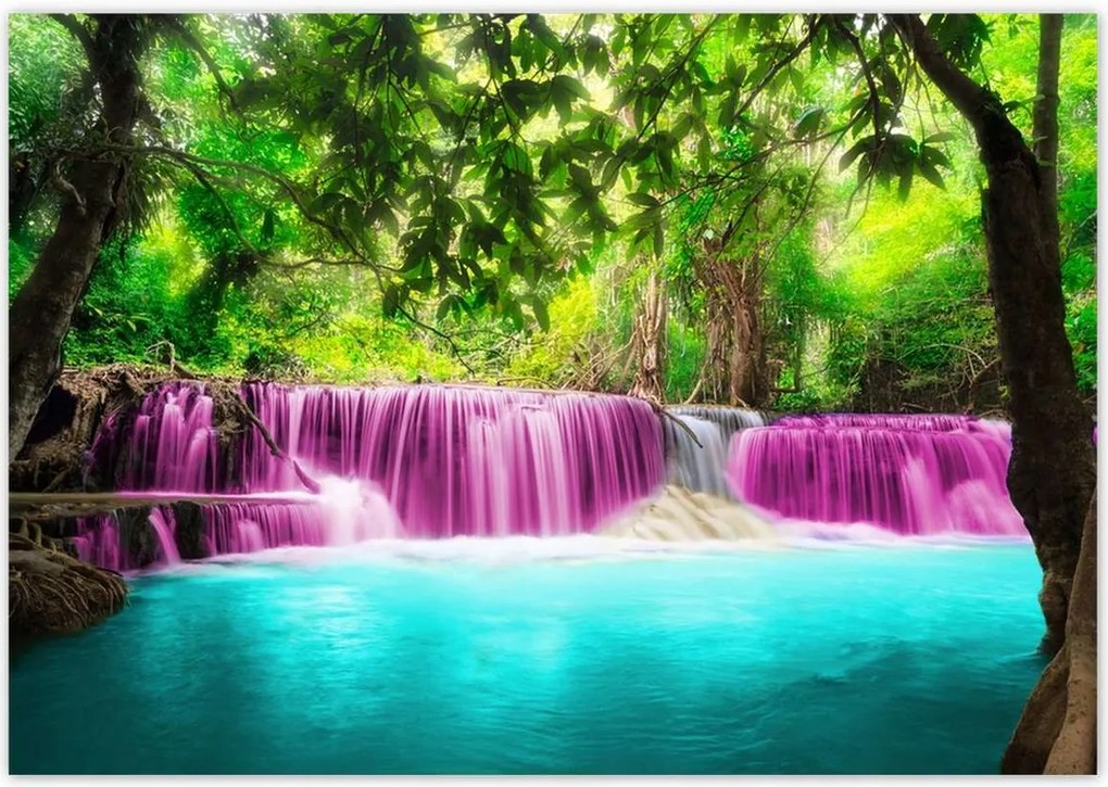 Poszterek 100x70 Színes tájkép Vízesés