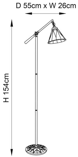 Endon 74355 - Tiffany DARK STAR állólámpa 1xE14/40W/230V