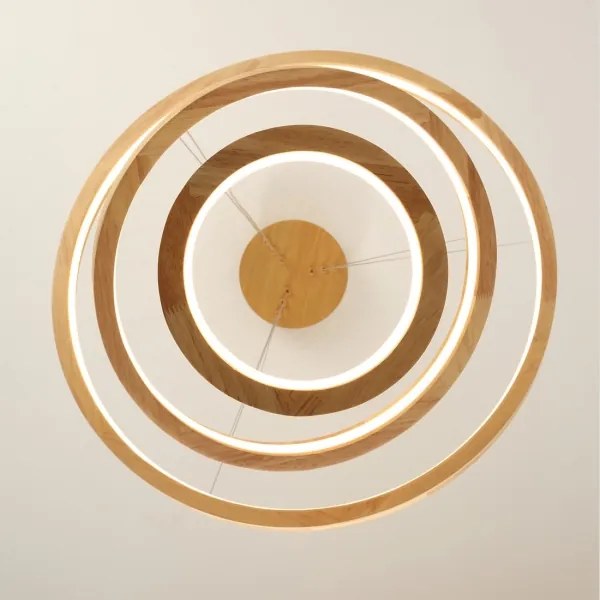 Brilagi - LED függeszték kábelen UMEA WOOD LED/45W/230V átm. 60 cm gumifa