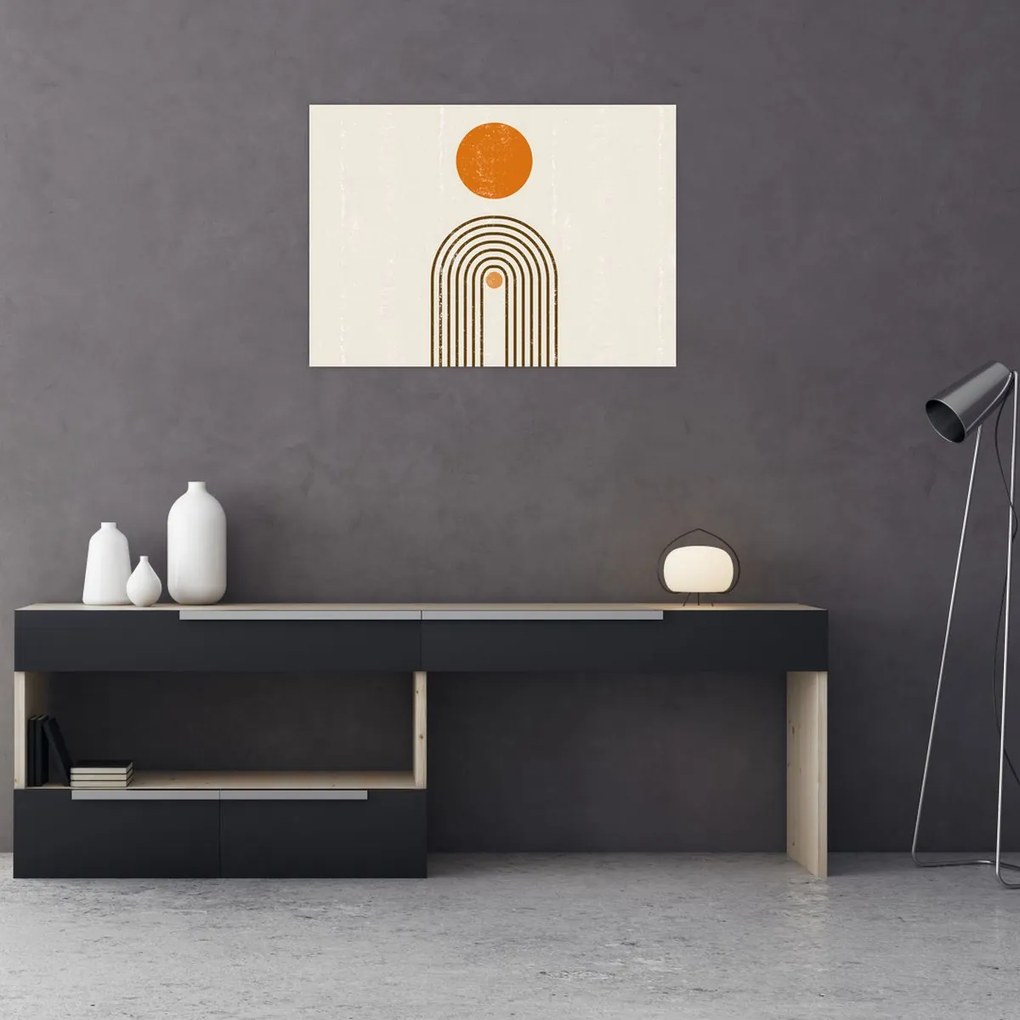 Kép - Barna ívek (70x50 cm)