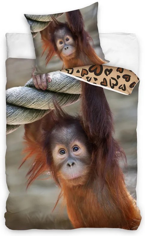 Orangután Tiny Swinger ágyneműhuzat 140×200cm, 70×90 cm