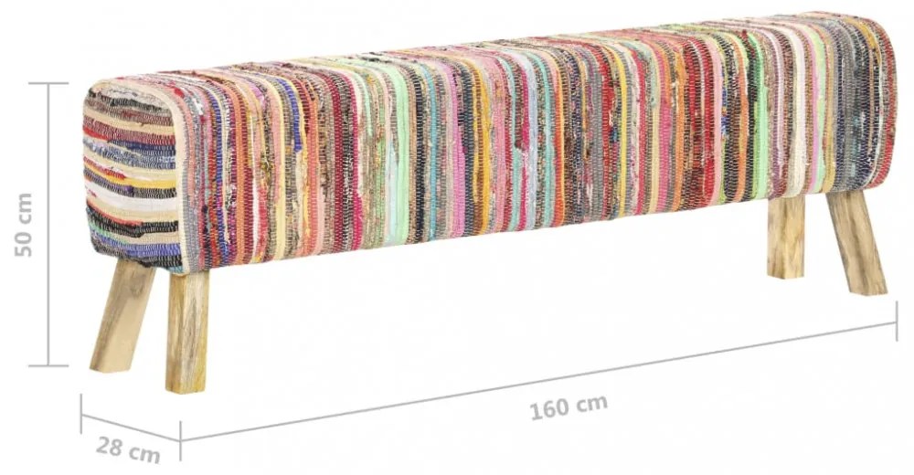 többszínű chindi szövet pad 160 cm