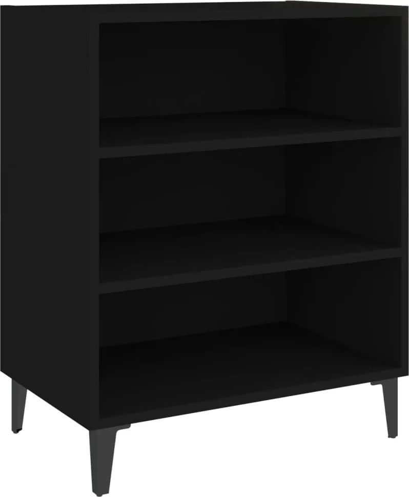 vidaXL fekete forgácslap tálalószekrény 57 x 35 x 70 cm