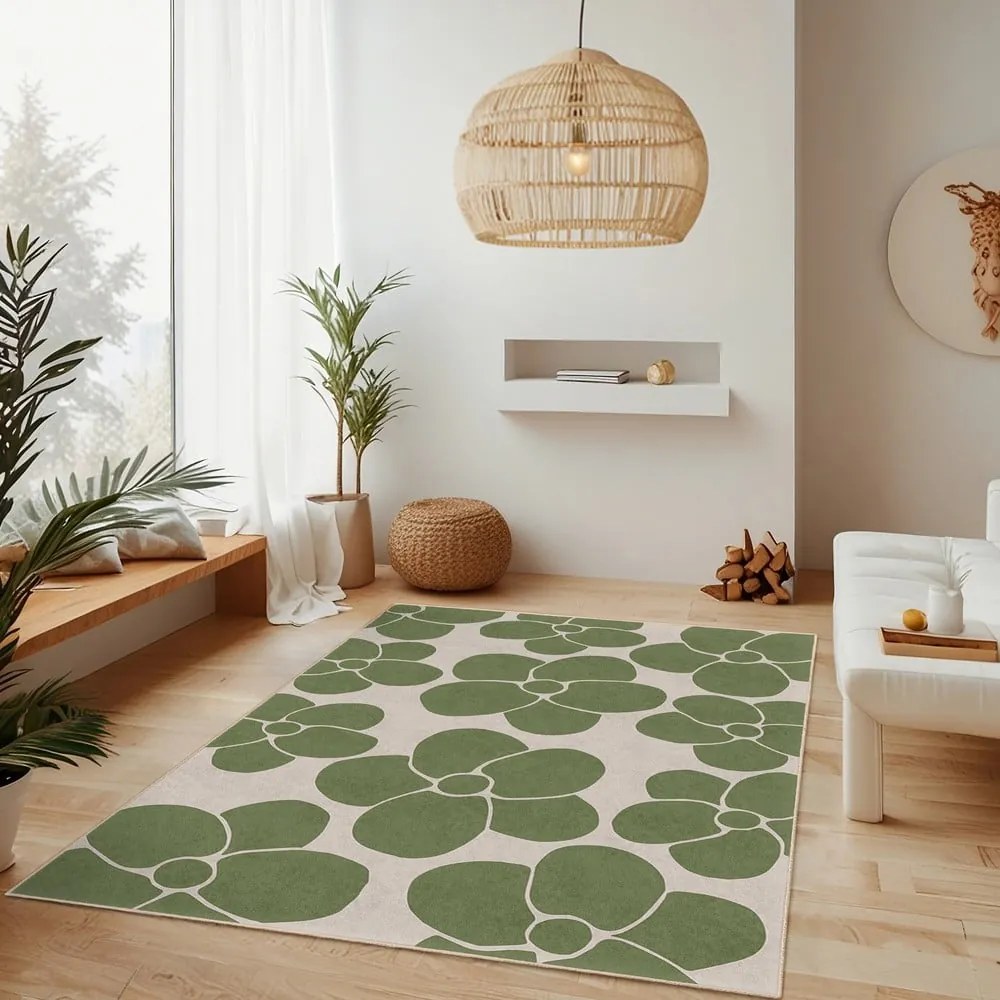 Zöld mosható futószőnyeg 60x230 cm Green Meadow – Mila Home