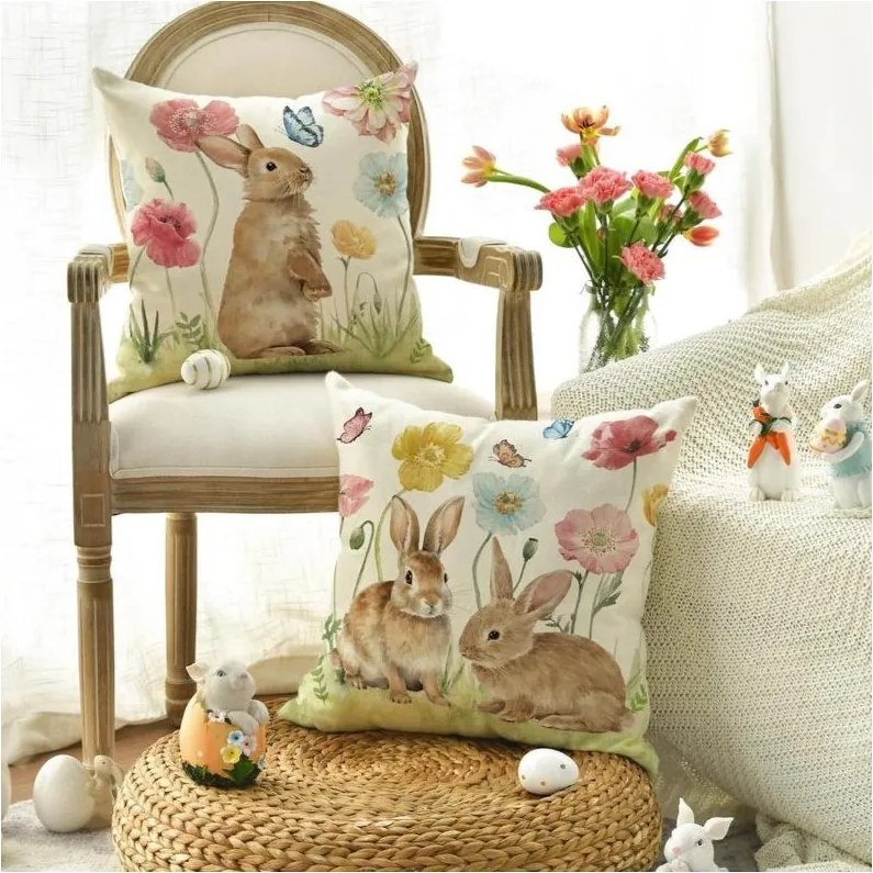 HOPPINO színes len párnahuzat 45x45 cm