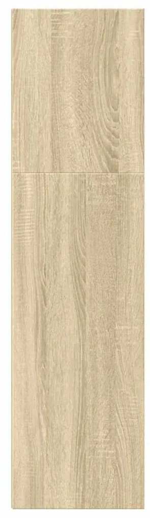 sonoma tölgy színű szerelt fa könyvespolc 60 x 30 x 114 cm