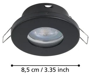 Eglo 901758 - KÉSZLET 3xLED Fürdőszobai lámpa FAVAZZINA 1xGU10/4W/230V IP44 fekete