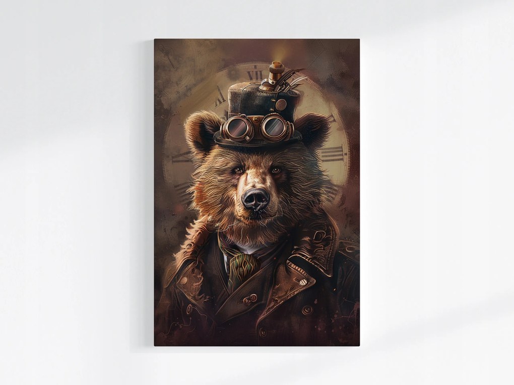 Canvas Vászonkép Portré Mackó Steampunk Industrial 40x60