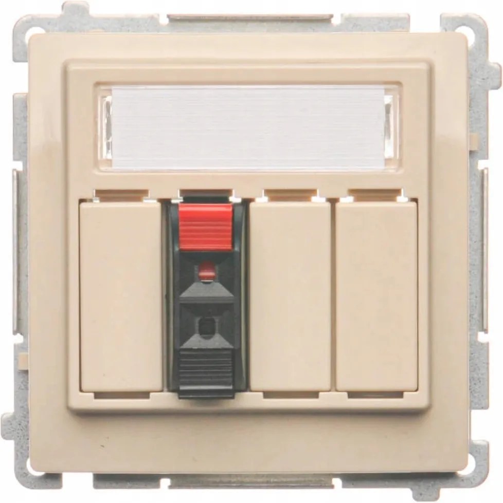 Simon Basic Hangszóró aljzat Egyszerhasználatos Süllyesztett Bézs