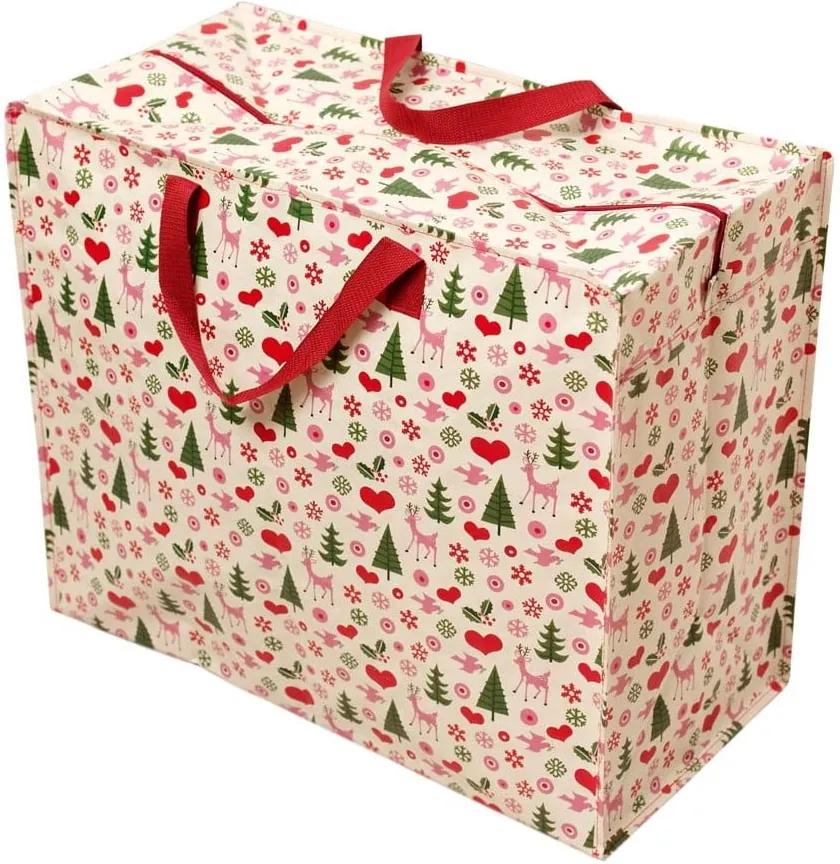 Christmas nagyméretű retró bevásárlótáska - Rex London