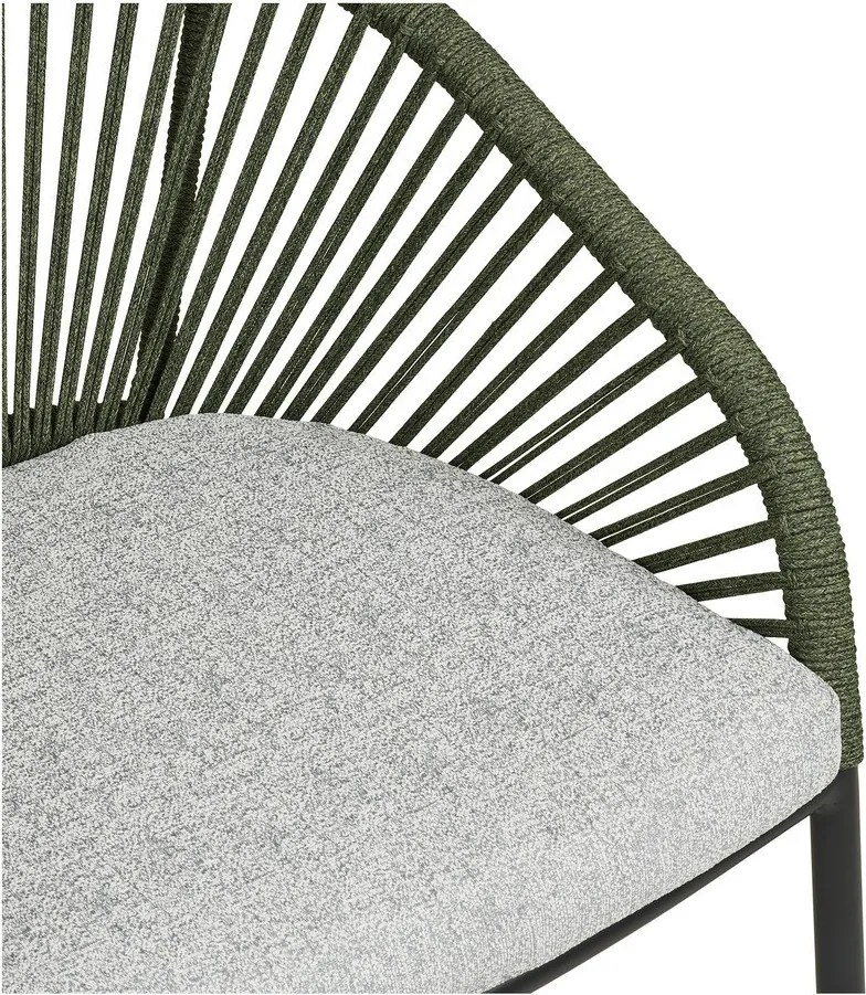 Zöld fém-párnázott kerti szék Novella – House Nordic