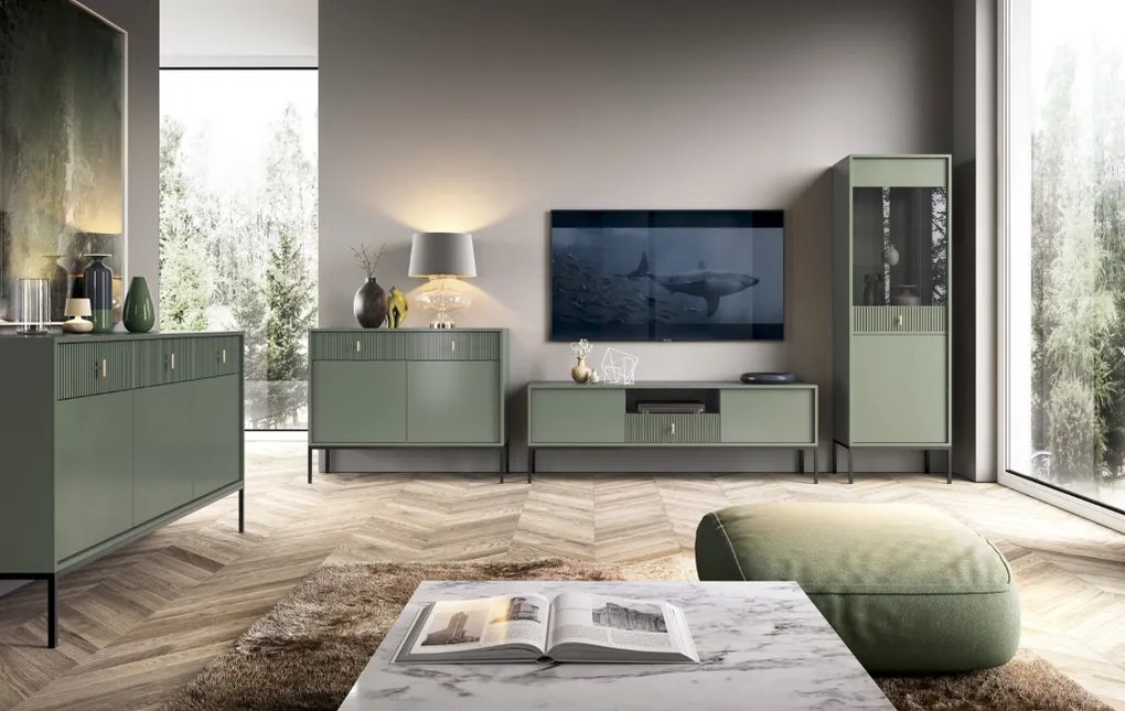 TV Állvány Matt Zöld Színben. MAGGIORE MA01 2D1S