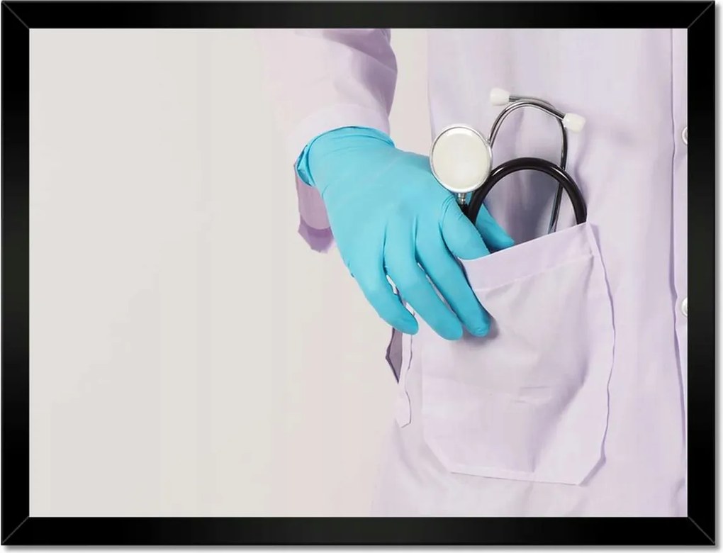 Poszterek keretben 40x30 Sztetoszkóp Fehér Kitel