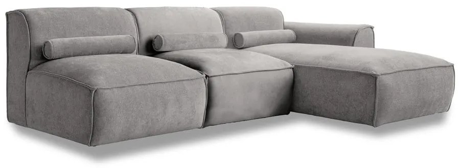 Világosszürke sarokkanapé (jobb oldali) Flex Felix – Miuform