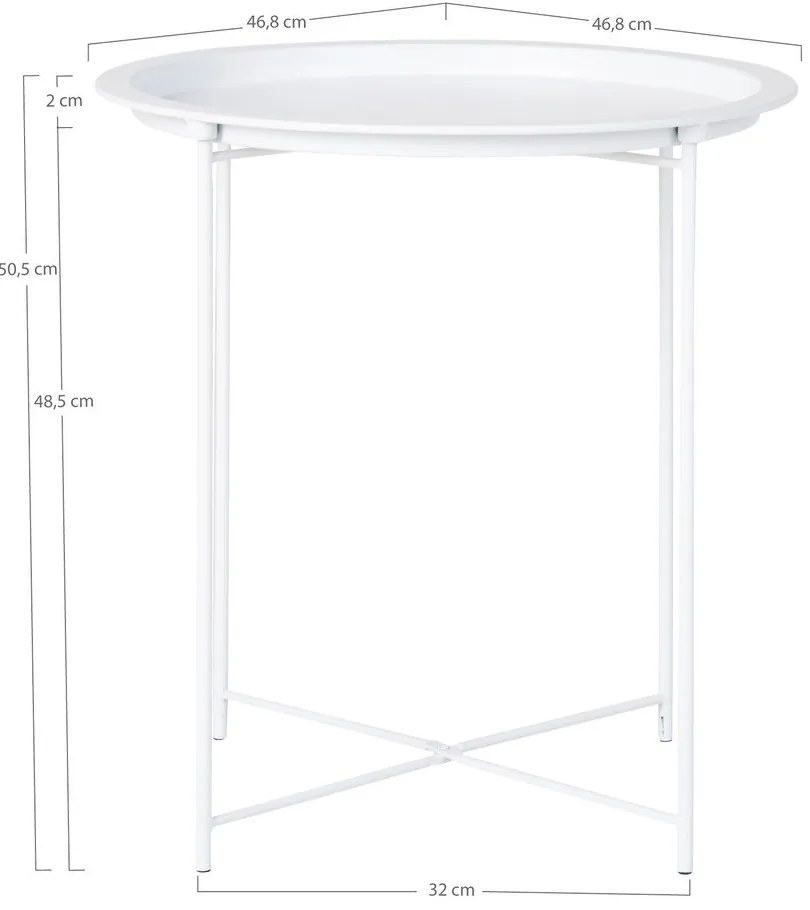 Fém kerek tárolóasztal ø 47 cm Bastia – House Nordic