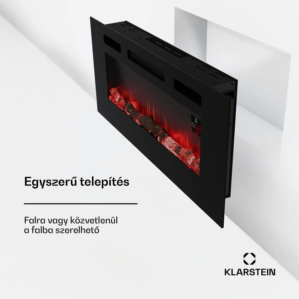 Galeras Smart Intelligens elektromos kandalló, 2 hőmérséklet beállítás, 16 - 30°, LED lángillúzió, IOT csatlakozási lehetőség