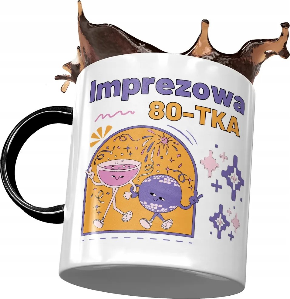 Fekete Bögre Születésnapra 80 80-es 80-as Ajándék Nyomtatott Fotóval