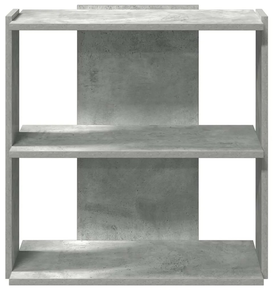 3 szintes betonszürke szerelt fa könyvespolc 60x30x60 cm